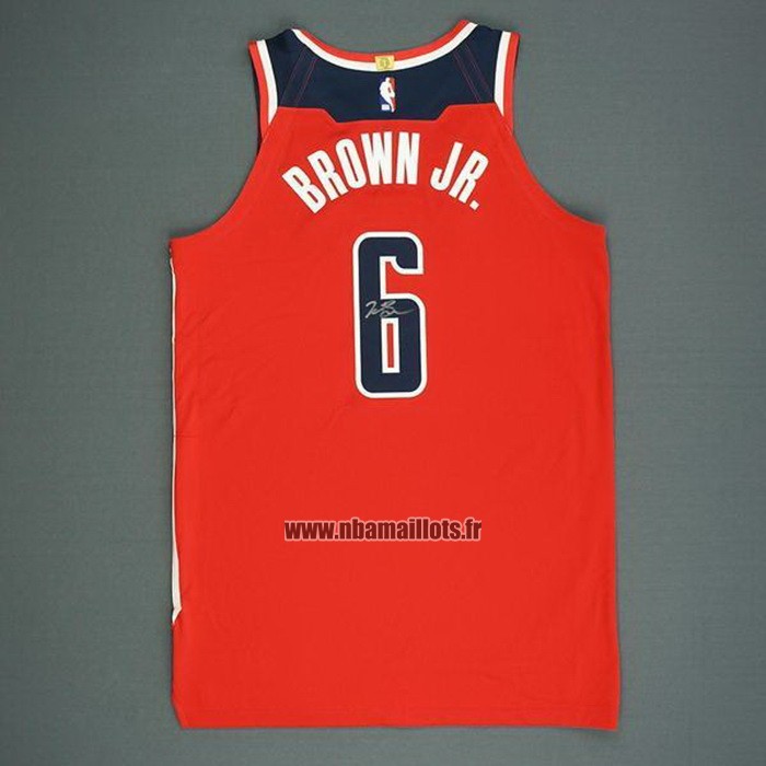 Maillot Washington Wizards Troy Brown JR. NO 6 Icon Authentique Rouge